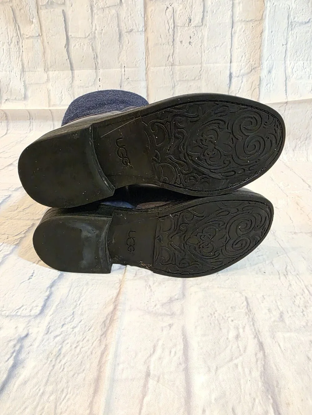 UGG Navy and Navy Tall Winter Rain Boots